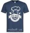 Мужская футболка The best chef Темно-синий фото