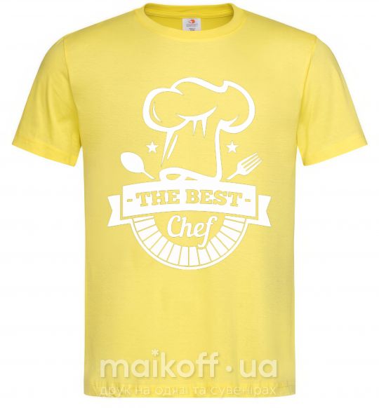 Мужская футболка The best chef Лимонный фото