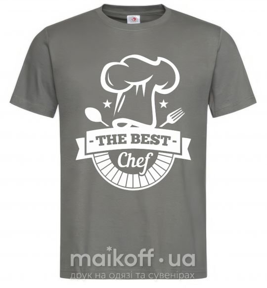 Чоловіча футболка The best chef Графіт фото