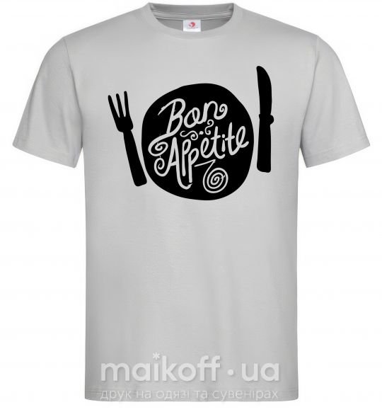 Мужская футболка Bon appetite Серый фото