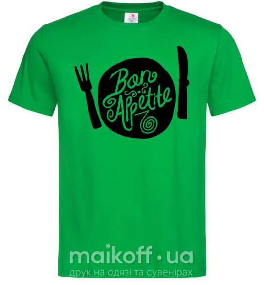 Мужская футболка Bon appetite Зеленый фото
