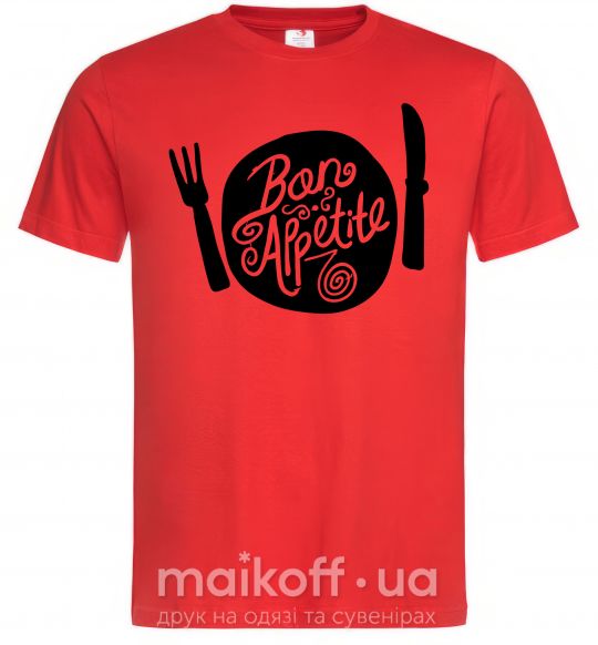 Мужская футболка Bon appetite Красный фото