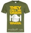Мужская футболка They call me Darth Baker Оливковый фото