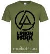 Чоловіча футболка Linkin park broken logo Оливковий фото