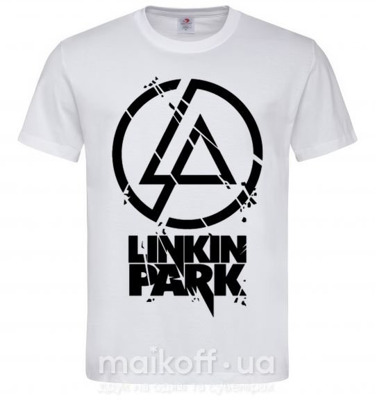 Чоловіча футболка Linkin park broken logo Білий фото