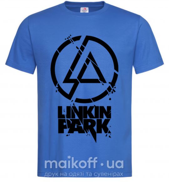 Мужская футболка Linkin park broken logo Ярко-синий фото