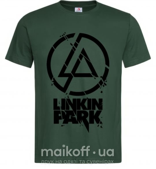 Чоловіча футболка Linkin park broken logo Темно-зелений фото