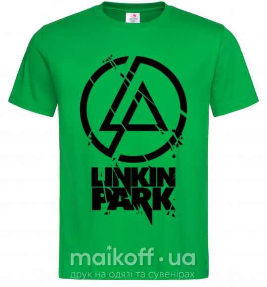 Мужская футболка Linkin park broken logo Зеленый фото