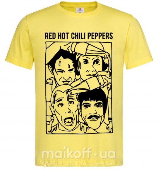 Мужская футболка Red hot chili peppers faces Лимонный фото