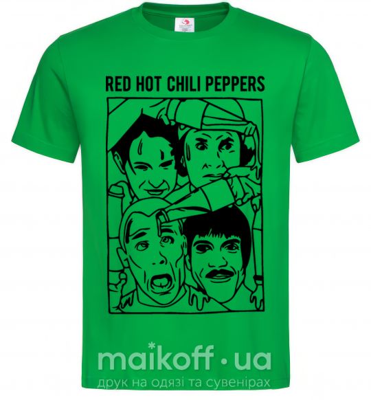 Чоловіча футболка Red hot chili peppers faces Зелений фото