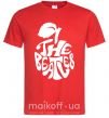 Мужская футболка The beatles apple Красный фото