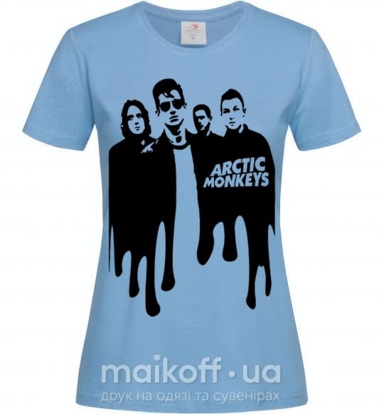 Жіноча футболка Arctic monkeys figures Блакитний фото