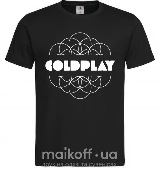 Мужская футболка Coldplay white logo Черный фото