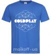 Чоловіча футболка Coldplay white logo Яскраво-синій фото