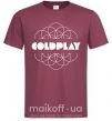 Мужская футболка Coldplay white logo Бордовый фото