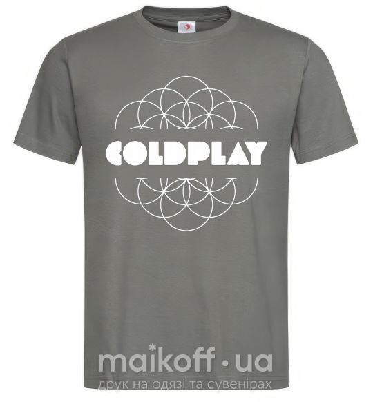 Чоловіча футболка Coldplay white logo Графіт фото