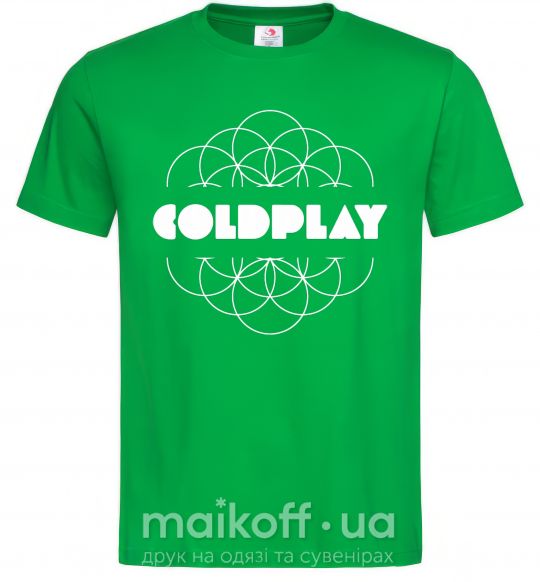 Мужская футболка Coldplay white logo Зеленый фото