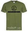 Мужская футболка Rammstein logo Оливковый фото