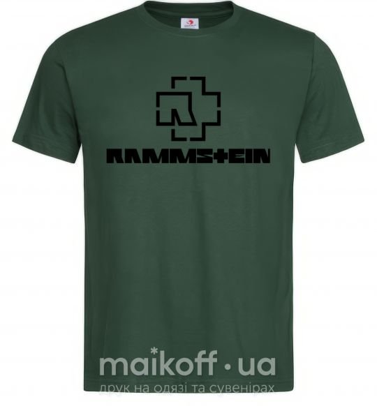 Мужская футболка Rammstein logo Темно-зеленый фото