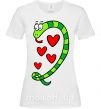 Женская футболка Love snake girl Белый фото