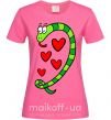 Женская футболка Love snake girl Ярко-розовый фото
