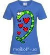 Женская футболка Love snake girl Ярко-синий фото