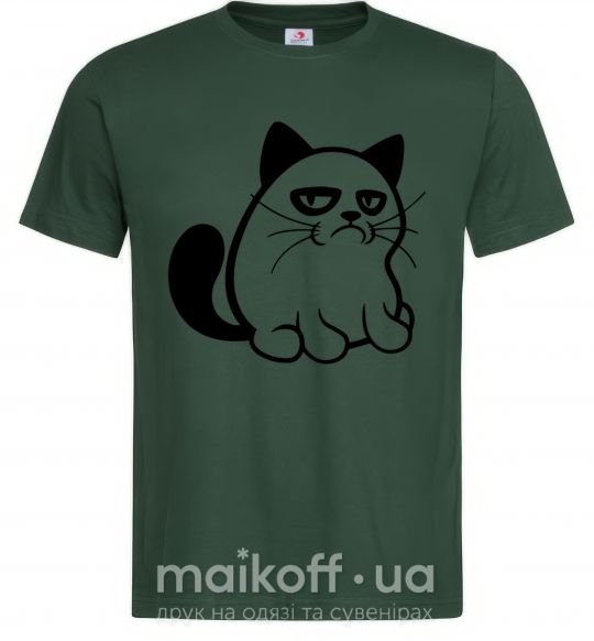 Мужская футболка Grupy cat boy Темно-зеленый фото