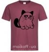 Чоловіча футболка Grupy cat boy Бордовий фото