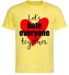 Мужская футболка Let's hate everyone together Лимонный фото