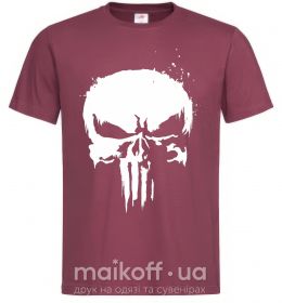 Чоловіча футболка Punisher logo Бордовий фото